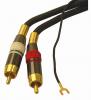 2x RCA mle + cable de masse