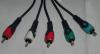 5x fiche RCA mle (3x RVB, 2x audio)