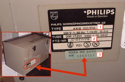 identification de la plaque signaletique et des rfrences des micro ondes