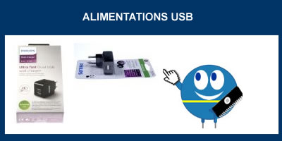 alimentations usb
