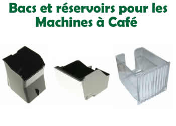 bacs et réservoirs pour les machines à café