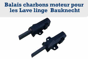 balais charbons moteur pour les lave linge bauknecht