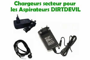 chargeurs secteur de remplacement pour les aspirateurs DIRTDEVIL