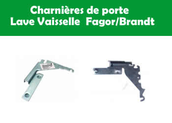 charnires de porte pour les lave vaisselle Fagor et Brandt