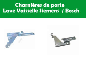 charnires de porte pour les lave vaisselle Siemens et Bosch