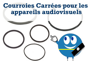 courroies d'entrainement carres pour les appareils audiovisuels