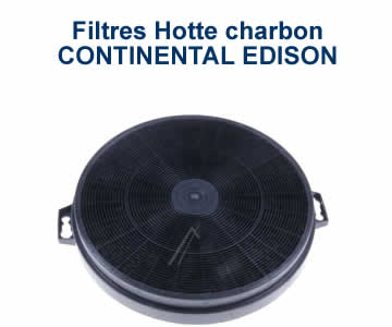 Filtres hotte charbon continental edison