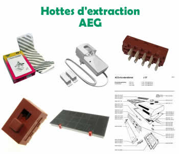 pices et composants pour les hottes d'extraction AEG