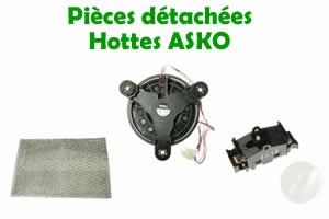 pi�ces d�tach�es pour la r�paration des Hottes Asko