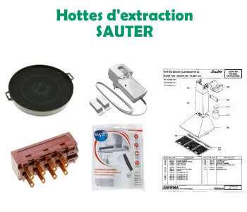 pices et composants pour les hottes d'extraction SAUTER