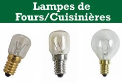 lampes pour les fours et cuisinires