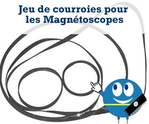 jeu de courroies pour les magntoscopes