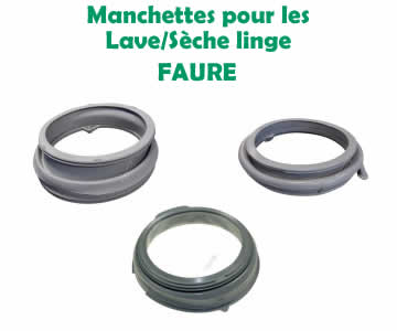 manchettes joints de hublot pour les lave linge faure