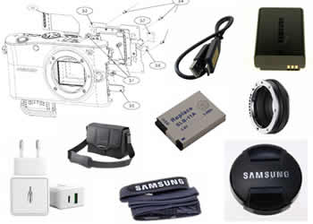 pieces et composants pour les appareils photos Samsung