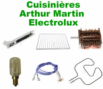 pièces pour la réparation des cuisinières arthur martin electrolux