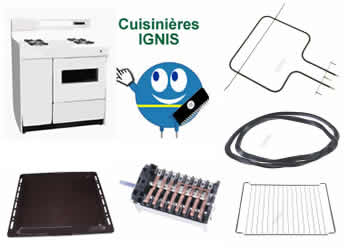 pieces et composants pour les cuisinières IGNIS