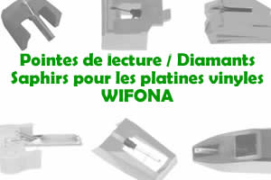 Les pointes de lecture les saphirs et diamants pour les platines vinyles WIFONA