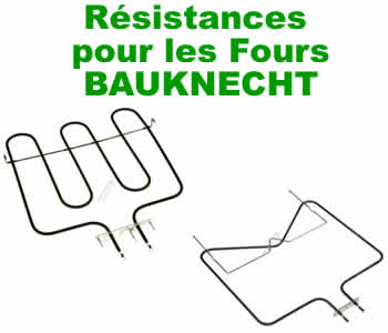 resistances de sole et voute pour les fours BAUKNECHT