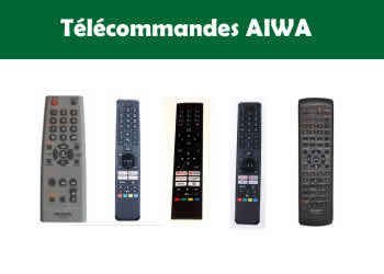 les télécommandes pour les télévisions et appareils AIWA