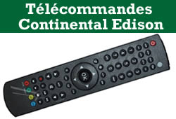 télécommandes pour les télévisions et appareils Continental edison