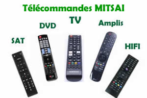 tlcommandes de remplacement pour les appareils Mitsai