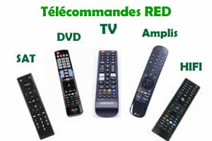 tlcommandes de remplacement pour les appareils RED