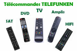télécommandes de remplacement pour les appareils Telefunken