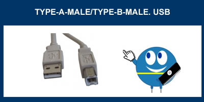 câbles usb type a male et type b male